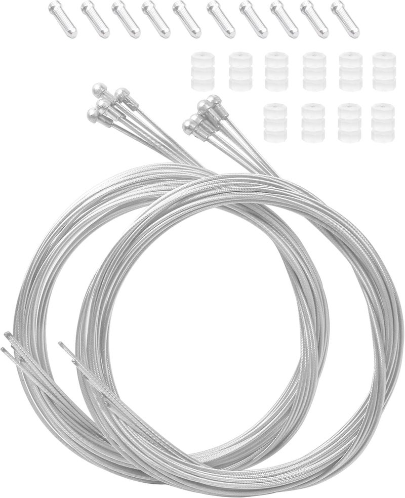 Ciomszan 10PCS Bicycle Brake Cable, Bike Derailleur Shifter Cables,Front and Rear Brake Lines Shift Cable Set for Shimano Sram Road Mountain Bike - Image 1